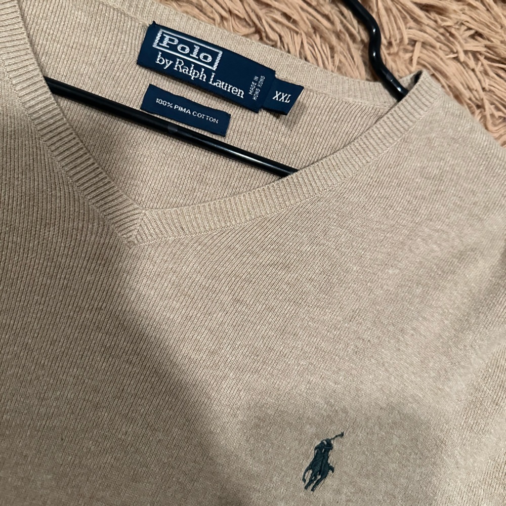 Vintage Polo Ralph Lauren V-neck Sweater. XXL.